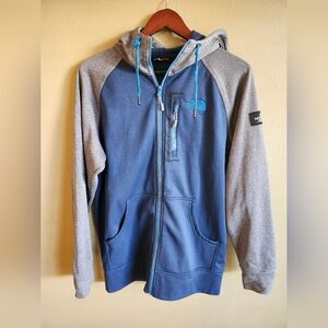 The North Face Men's Mack Mays Full-Zip Blue Black fleece Hoodie Medium